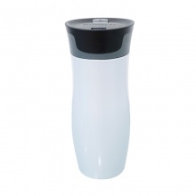 Contigo Thermotrinkflasche Autoseal West Loop Edelstahl 470ml (tropffrei, hält stundenlang kalt/heiss) polarweiss